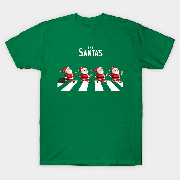 Santa Abbey Road Parody Christmas T-Shirt by TheShirtGypsy